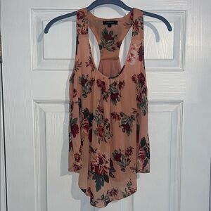 Forever 21 Pink Asymmetrical Sleeveless Tank Top